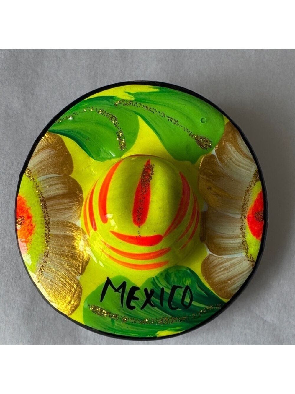 Hand-Painted Mexico Magnetic Sombrero